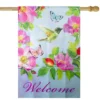 Northlight Welcome Hummingbird Floral Outdoor House Flag 28" X 40" -Northlight GUEST b315609e db07 47e7 a8ba 20cd0fb09b84