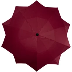 Northlight 8.85ft Outdoor Patio Lotus Umbrella With Hand Crank, Burgundy -Northlight GUEST b4c33883 2ae6 4a00 8137 d3661bac23be