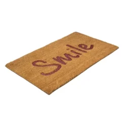 Northlight Natural Coir "Smile" Outdoor Rectangular Doormat 18" X 30" -Northlight GUEST b5f9f8bd c1a7 4920 a6fb 5a91ee0795e7