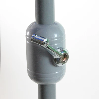 Northlight 9' Ford Officially Licenced Outdoor Patio Umbrella With Hand Crank And Tilt - Blue/White 4 Northlight 9' Ford Officially Licenced Outdoor Patio Umbrella With Hand Crank And Tilt - Blue/White - Image 2