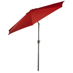 Northlight 9' Outdoor Patio Market Umbrella With Hand Crank And Tilt - Terracotta -Northlight GUEST b6a58e3c d6b5 48c9 9cab d6348eb237ab
