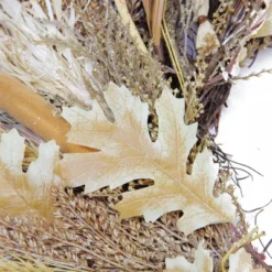 Northlight Cattail And Wheat Twig Artificial Fall Harvest Wreath, 24-Inch -Northlight GUEST ba4493d2 9b9e 4856 adce dd1226ed4a50