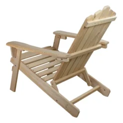Northlight 36" Natural Brown Classic Folding Wooden Adirondack Chair -Northlight GUEST ba5b90ad f0ab 44f7 8b18 88db36819883