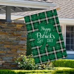 Northlight Happy St. Patrick's Day Plaid Outdoor House Flag 28" X 40" -Northlight GUEST bd9ffd41 de61 4adc a936 8ece3680b3b4