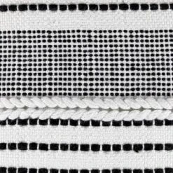 Northlight 18" White And Black Striped Outdoor Woven Pouf Ottoman -Northlight GUEST bf849c26 b057 4ac7 b1f4 0e9acdfe7ed0