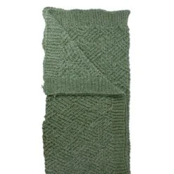 Northlight Green Chenille Cable Knit Rectangular Throw Blanket 50" X 60" -Northlight GUEST c082a083 ec08 4b28 8444 d09a6cb8b1b6