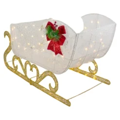 Northlight 48" LED Lighted Glitter Reindeer With Sleigh Outdoor Christmas Decoration -Northlight GUEST c1cb4b7a fd95 45f7 8356 8cde6bf3ae61