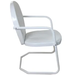 Northlight 34-Inch Outdoor Retro Tulip Armchair, White -Northlight GUEST c2360e8f cc07 4d4c aa93 822a35cebf94