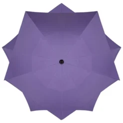 Northlight 8.85ft Outdoor Patio Lotus Umbrella With Hand Crank, Purple -Northlight GUEST c6190a01 aa8d 45c9 9821 36dc2d13e3d7