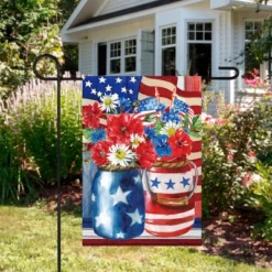 Northlight Floral Bouquet Outdoor Americana Garden Flag 18" X 12.5" -Northlight GUEST c857c78d f67c 46e8 a349 b95f56319c83