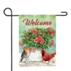 Northlight Welcome Cardinal Bird And Spring Bouquet Flag 28" X 40" -Northlight GUEST cb626a98 ac26 40fb 8ee0 f7743df5a522