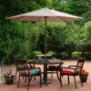 Northlight 9ft Outdoor Patio Market Umbrella With Hand Crank And Tilt - Taupe -Northlight GUEST cf222bfd b8f1 48e1 b894 2c17ae44b454