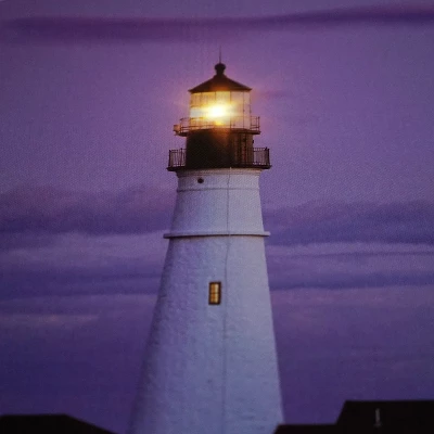 Northlight LED Lighted Coastal Lighthouse Home With Sunset Canvas Wall Art 15.75" X 23.5" 4 Northlight LED Lighted Coastal Lighthouse Home With Sunset Canvas Wall Art 15.75" X 23.5" - Image 2