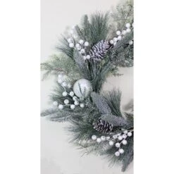 Northlight Frosted Mixed Pine And Pine Cone Artificial Christmas Wreath, 24-inch, Unlit -Northlight GUEST cff43c56 2702 4d6e 90f9 e31911c0a308