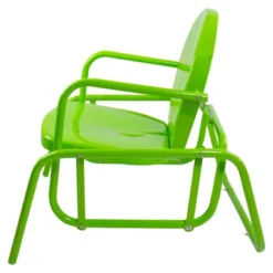 Northlight Outdoor Retro Metal Tulip Glider Patio Chair, Lime Green -Northlight GUEST d375b029 d631 4a3f 82d0 05a3afd50083