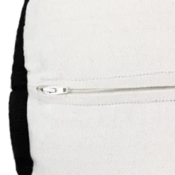 Northlight 18" Black And White Striped Outdoor Woven Pouf Ottoman -Northlight GUEST d3bc8f7a dbeb 4b39 9c66 e2d34157fa03