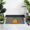 Northlight Ivory And Orange Pineapple Striped Natural Coir Outdoor Doormat 18" X 30" -Northlight GUEST e0e03a76 dfec 4de3 978f 1549e9126ab1