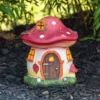 Northlight 6.25" Red Mushroom House Outdoor Garden Statue 2 Northlight 6.25" Red Mushroom House Outdoor Garden Statue -Northlight GUEST e1eced47 4ac7 484b ba73 8af0d612a96a