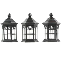 Northlight 71.5" Distressed Black Scroll Candle Lantern Tree -Northlight GUEST e209a983 b2e3 4c65 a59e 77ff4225a9f7