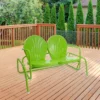 Northlight 48.25" Outdoor Retro Metal Tulip Double Glider Patio Chair, Lime Green -Northlight GUEST e3d8eeec 1b1f 4862 93c0 50cf43817133