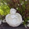 Northlight 9" Cherub Angel Wings Bird Feeder Outdoor Garden Statue