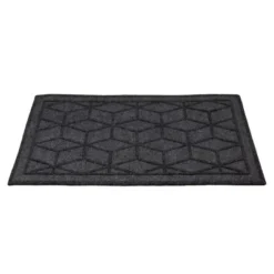 Northlight Gray Diamond Patterned Rectangular Coir Doormat 18" X 30" -Northlight GUEST e73452d0 3a77 4d8f 90fe a1294d0d4a88