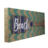 Northlight Aqua Blue Chevron Burlap With “Beach” Wood Look Oar Linen Wall Art 24” -Northlight GUEST e80881c0 b887 4b22 a360 a91488357426