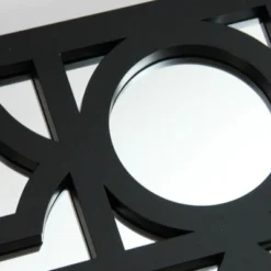 Northlight 29.5" Black Framed Geometric Style Rectangular Wall Mirror -Northlight GUEST e815744b 9cb3 4e4c a0f1 f91ab9c46c2f