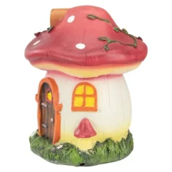 Northlight 6.25" Red Mushroom House Outdoor Garden Statue -Northlight GUEST ed04fcc1 4af4 4d0a 89ef 0b6a2146c486