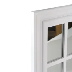 Northlight 17.5" White Mullions Windowpane Square Wall Mirror