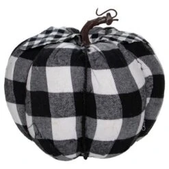 Northlight 7" Black And White Buffalo Plaid Fall Harvest Tabletop Pumpkin -Northlight GUEST efe89a58 0e57 49e6 a735 de2f67d5cbcf
