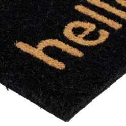 Northlight Black Coir "Hello" Outdoor Doormat 18" X 30" -Northlight GUEST f12a01b4 118f 4fe3 99b8 2515a916353f