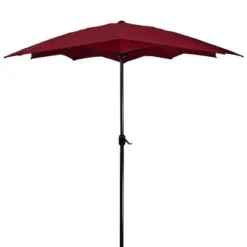 Northlight 8.85ft Outdoor Patio Lotus Umbrella With Hand Crank, Burgundy -Northlight GUEST f1780d3a 3a1f 47c0 8b7a 340985c5ec20