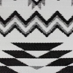 Northlight 4' X 6' Black And White Aztec Print Rectangular Outdoor Area Rug -Northlight GUEST f1be6c8d 06c0 4fc5 863d 9286e19a41b0
