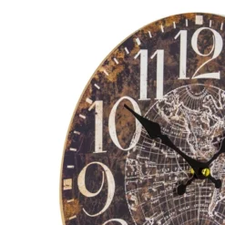 Northlight 12" Battery Operated Round Wall Clock With World Globe Design -Northlight GUEST f3ea47b0 fe94 4b12 b24f 4b074e62a19b