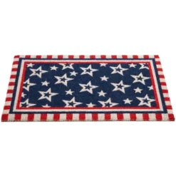 Northlight Blue And Red Americana Stars And Striped Border Coir Outdoor Doormat 18" X 30" -Northlight GUEST f69e6676 08cf 46a6 b6ef 20b9b744bcc2
