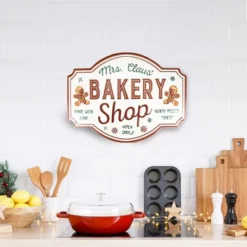 Northlight 18" Mrs. Claus' Bakery Shop Metal Christmas Wall Sign -Northlight GUEST f78702ee f3e6 43eb a9b4 474e64e68702