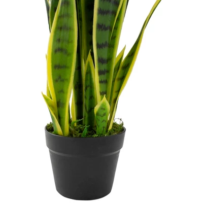 Northlight 29" Artificial Potted Green Striped Leaf Dracaena Snake Plant 5 Northlight 29" Artificial Potted Green Striped Leaf Dracaena Snake Plant - Image 3