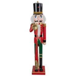 Northlight 36" Red And Green Christmas Nutcracker Soldier With Horn -Northlight GUEST f83acdf6 be85 41ba a9fb f177e74bdae1
