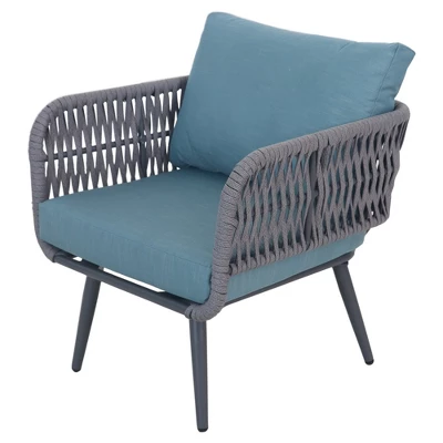 Northlight 4-Piece Caicos Outdoor Patio Conversation Set With Cushions 6 Northlight 4-Piece Caicos Outdoor Patio Conversation Set With Cushions - Image 4