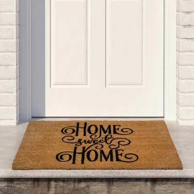 Northlight Natural Coir Rectangular "Home Sweet Home" Doormat 18" X 30" 3 Northlight Natural Coir Rectangular "Home Sweet Home" Doormat 18" X 30"