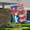 Northlight Floral Bouquet Patriotic Outdoor House Flag 28" X 40" -Northlight GUEST fb628b1f f43a 4045 909a 72e48f85833b