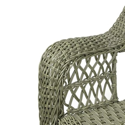 Northlight 4-Piece West Bay Driftwood Resin Wicker Outdoor Patio Conversation Set 7 Northlight 4-Piece West Bay Driftwood Resin Wicker Outdoor Patio Conversation Set - Image 5