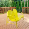 Northlight 47-Inch Outdoor Retro Tulip Loveseat, Yellow -Northlight GUEST fc31da5f 20c9 45e4 986c dbf693b01d14