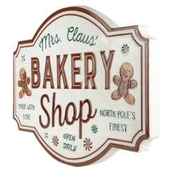 Northlight 18" Mrs. Claus' Bakery Shop Metal Christmas Wall Sign -Northlight GUEST fc3507e9 77d2 45f8 a3c3 170eae682419