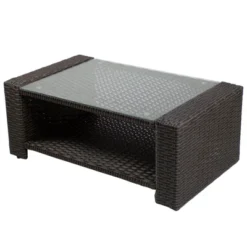 Northlight 4-Piece Georgetown Resin Wicker Outdoor Patio Conversation Set With Cushions -Northlight GUEST fddd30d7 527e 40c6 87ff 044a33091486