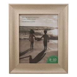 Northlight 8" X 10" Champagne Gold Honeycomb Rectangular Photo Frame 13.25"