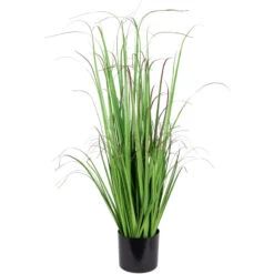 Northlight 40" Potted Artificial Green Onion Grass Plant