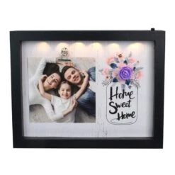 Northlight LED Lighted Home Sweet Home Picture Frame With Clip - 4" X 4"