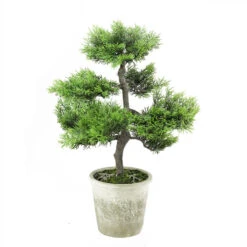 Northlight 20.25" Green Artificial Japanese Bonsai Tree In Distressed Finish Pot